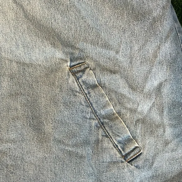 VTG Embroidered Blair Denim Quilted Lined Floral Flower Blue Jacket Womens XL - Picture 4 of 15